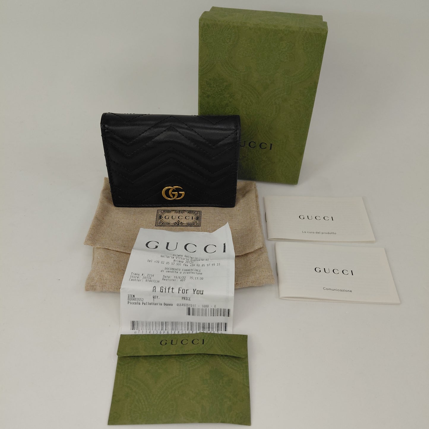 Portafoglio piccolo GG Marmont